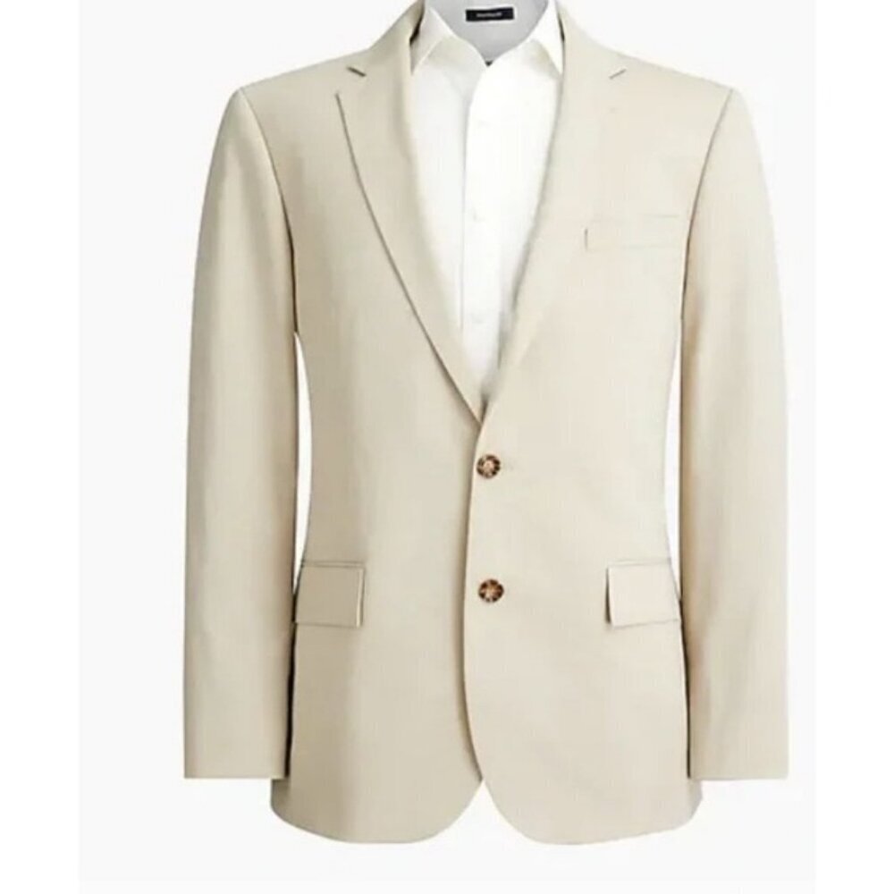 J.Crew Men's $298 Thompson Stretch Suit Jacket Stretch Chino Size 44L BA491